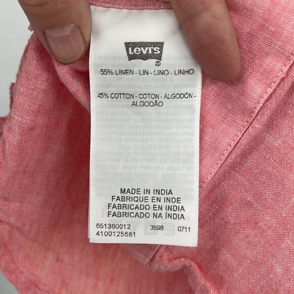 Levis Pink Button down Shirt XXL - Picture 4 of 8